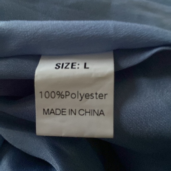 Light Blue lined floral dress Size LARGE - Picture 12 of 12